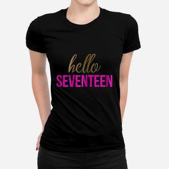 Gold Hello Seventeen Women T-shirt - Thegiftio UK