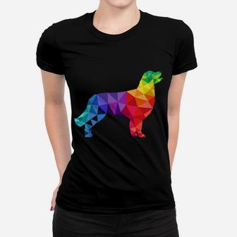 Golden Retriever Gay Pride Lgbt Lgbtq Rainbow Flag Dog Women T-shirt - Monsterry DE