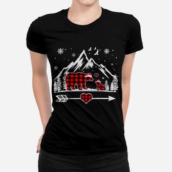 Grammie Bear Christmas Pajama Red Plaid Buffalo Family Gifts Sweatshirt Women T-shirt | Crazezy AU