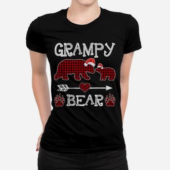 Grampy Bear Christmas Pajama Red Plaid Buffalo Family Women T-shirt | Crazezy DE