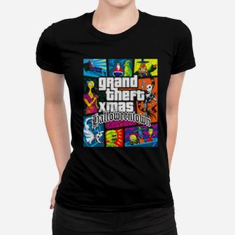 Grand Theft Xmas Women T-shirt - Monsterry