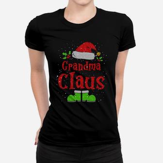 Grandma Claus Funny Grandmother Family Christmas Gift Women T-shirt | Crazezy UK
