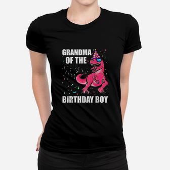 Grandma Dinosaur Of The Birthday Boy Women T-shirt | Crazezy UK