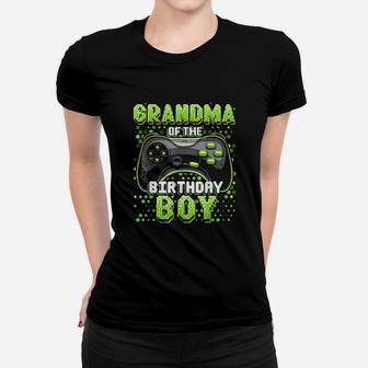 Grandma Of The Birthday Boy Matching Video Game Birthday Women T-shirt | Crazezy