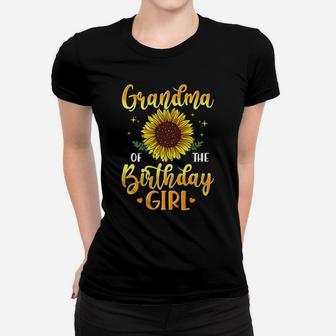 Grandma Of The Birthday Girl Sunflower Party Family Matching Women T-shirt | Crazezy