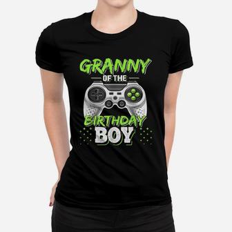 Granny Of The Birthday Boy Matching Video Game Birthday Women T-shirt | Crazezy