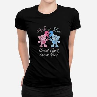 Great Aunt Loves You Gender Reveal Women T-shirt | Crazezy UK