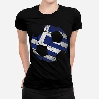 Greece Soccer Ball Flag Jersey Shirt - Greek Football Gift Women T-shirt | Crazezy