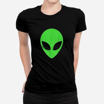 Green Alien Head 90S Style Funny Alien Women T-shirt | Crazezy CA
