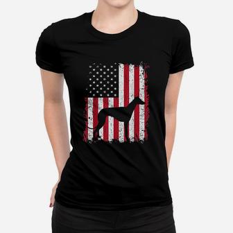 Greyhound American Usa Flag Women T-shirt | Crazezy