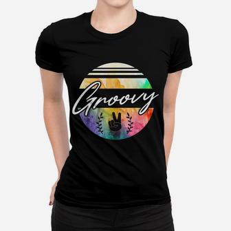 Groovy 70'S Tie Dye Design, Vintage 70S Gift, Retro 70'S Des Women T-shirt | Crazezy