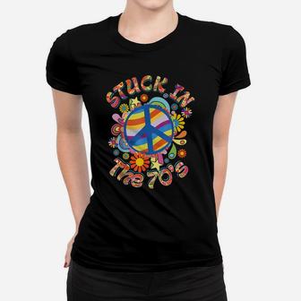 Groovy Retro Seventies Stuck In The 70S Flower Power Women T-shirt | Crazezy