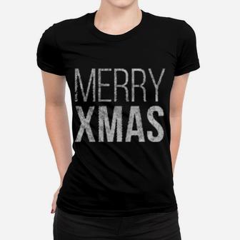 Grunge Merry Xmas Women T-shirt - Monsterry