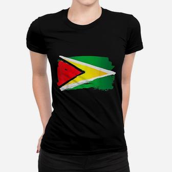 Guyana Flag Paint Style Women T-shirt | Crazezy CA