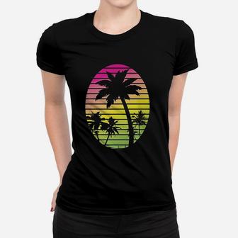 Haase Unlimited Palm Tree Scene Vacation Tropical Women T-shirt - Thegiftio UK