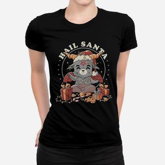 Hail Santa Simple Design Art Women T-shirt - Monsterry