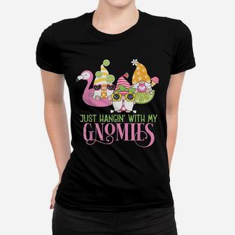 Hangin' With My Gnomies Gnomes Summer Vacation Cute Gnome Women T-shirt | Crazezy