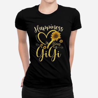 Happiness Is Being A Gigi Sunflower Mother's Day Grandma Women T-shirt | Crazezy