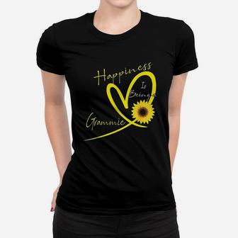 Happiness Is Being A Grammie Sunflower Heart Women T-shirt | Crazezy CA