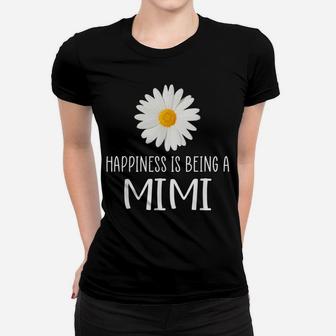 Happiness Is Being A Mimi Cute Daisy Flower Mother's Day Women T-shirt | Crazezy