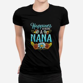 Happiness Is Being A Nana Cute Floral Mothers Day Gifts Women T-shirt | Crazezy CA