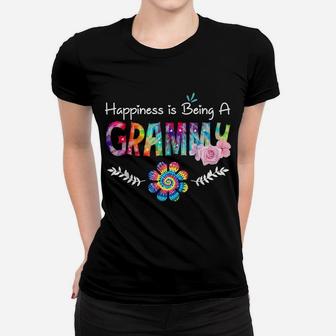 Happiness Is Being Grammy Flower Tie Dye Mother's Day Women T-shirt | Crazezy CA