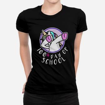 Happy 100 Days Of School 2019 Gift 100th Day Dubbing Unicorn Women T-shirt - Seseable