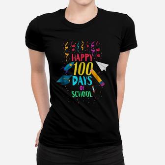 Happy 100 Days Of School Cool Funny 100Th Day Tee Women T-shirt | Crazezy CA