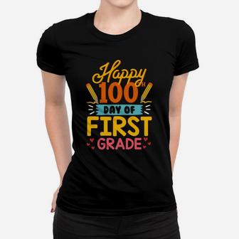 Happy 100Th Day Of 1St Grade School Fun Celebration Women T-shirt | Crazezy CA