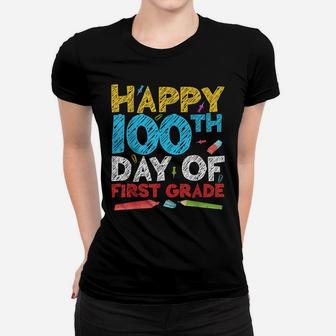 Happy 100Th Day Of First Grade 1St Grade School Gift Women T-shirt | Crazezy