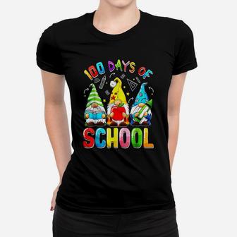 Happy 100Th Day Of School Three Gnomes Virtual Teachers Kids Women T-shirt | Crazezy UK