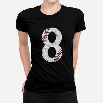 Happy Birthday 8Th 8 Year Old Baseball Women T-shirt | Crazezy UK