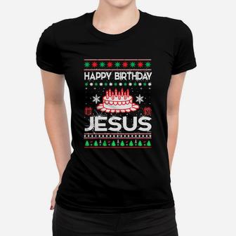 Happy Birthday Jesus Christian Woman Men Kids Ugly Christmas Sweatshirt Women T-shirt | Crazezy