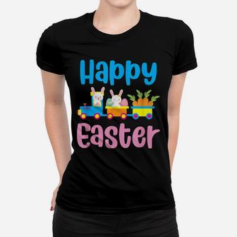 Happy Easter Bunny Rabbit Egg Hunting Train Lover Women T-shirt | Crazezy