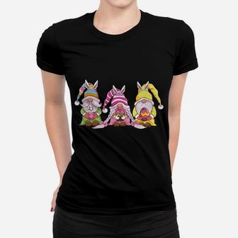 Happy Easter Gnomes With Bunny Ears Egg Hunting Easter Gnome Women T-shirt | Crazezy DE