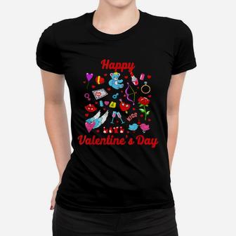 Happy Valentine Day Couple Women T-shirt - Monsterry DE