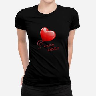 Happy Valentines Day A Wild Love Women T-shirt - Monsterry