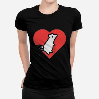 Heart - Cute Fancy Rat Women T-shirt - Thegiftio UK