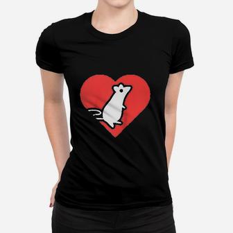 Heart Cute Fancy Rat Women T-shirt - Thegiftio UK