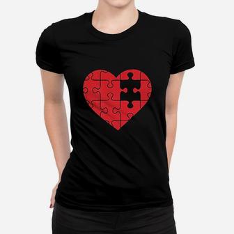 Heart Missing Piece Women T-shirt | Crazezy