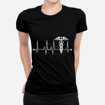 Heartbeat Caduceus For Women Men Nurse Physician Doctor Zip Hoodie Women T-shirt | Crazezy