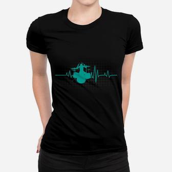 Heartbeat Drummer Drums Women T-shirt | Crazezy