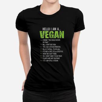 Hello I Am A Vegan Women T-shirt - Thegiftio UK
