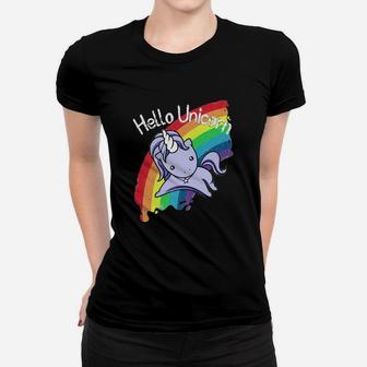 Hello Unicorn Women T-shirt - Thegiftio UK