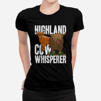 Highland Cow Whisperer Scottish Farm Animal Highland Cow Women T-shirt | Crazezy