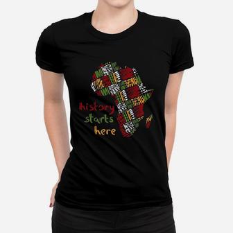 History Month History Starts Here Women T-shirt | Crazezy