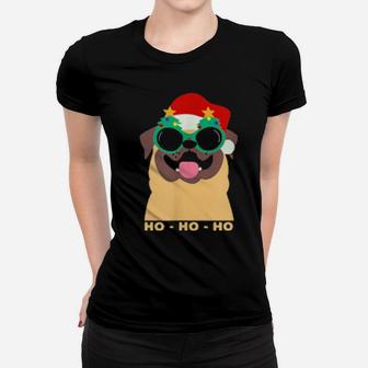 Ho Ho Ho Santa Hat For Everyone Who Loves Dogs Women T-shirt - Monsterry