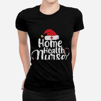 Home Health Nurse Christmas Craw Santa's Favorite Nurse Xmas Sweatshirt Women T-shirt | Crazezy CA