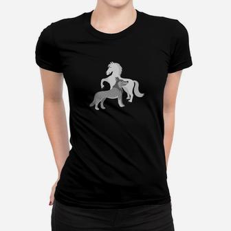 Horse And Wolf Horse Lover Equestrian Rider Women T-shirt - Thegiftio UK