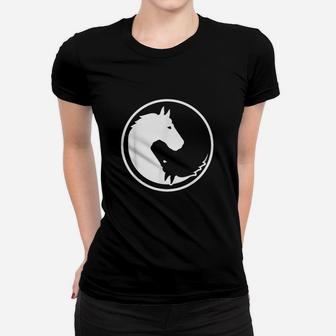 Horse Yin And Yang Women T-shirt | Crazezy